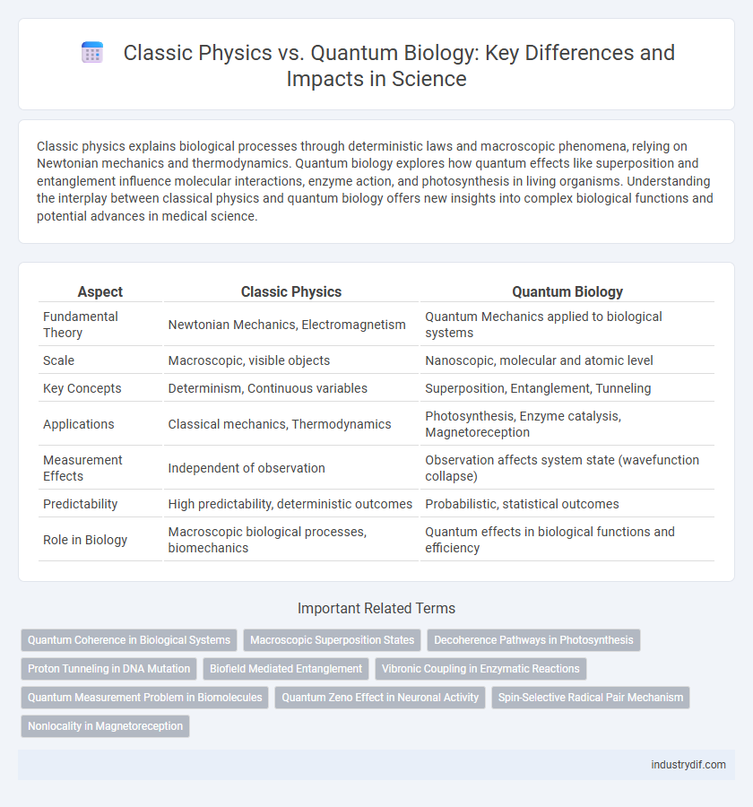 Classic Physics vs. Quantum Biology: Key Differences and Impacts in Science