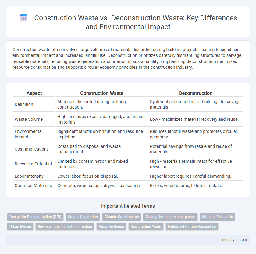 Construction Waste vs. Deconstruction Waste: Key Differences and Environmental Impact