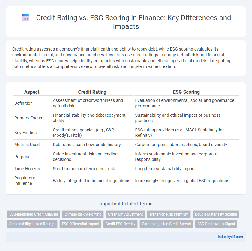 Credit Rating vs. ESG Scoring in Finance: Key Differences and Impacts