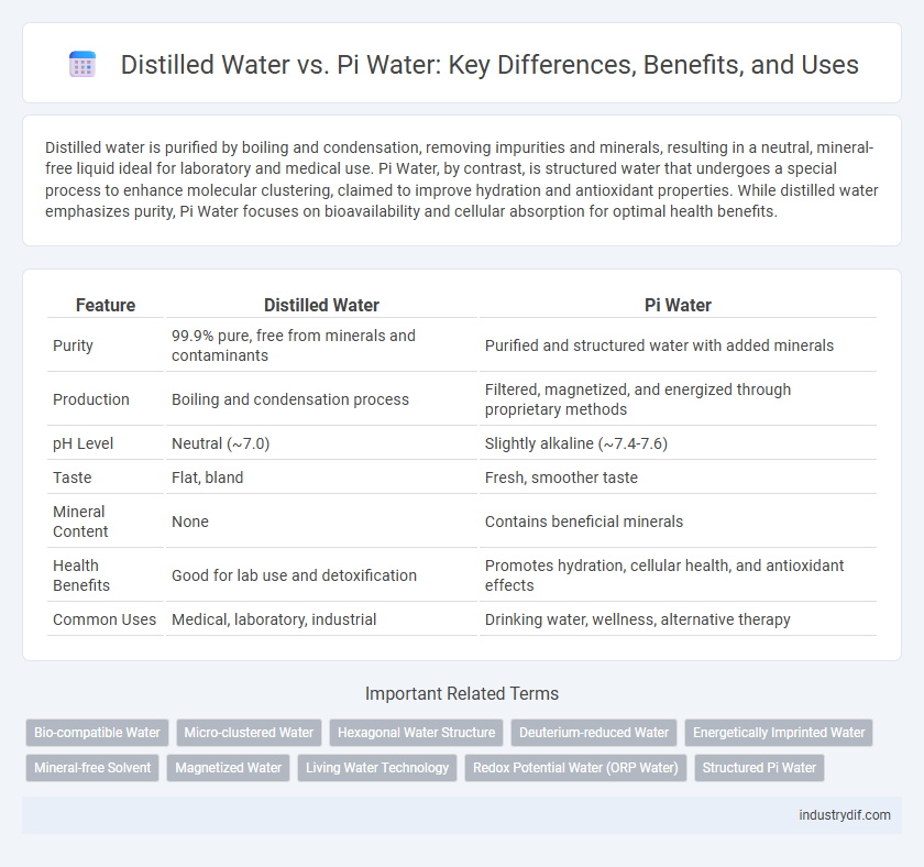 Distilled Water vs. Pi Water: Key Differences, Benefits, and Uses