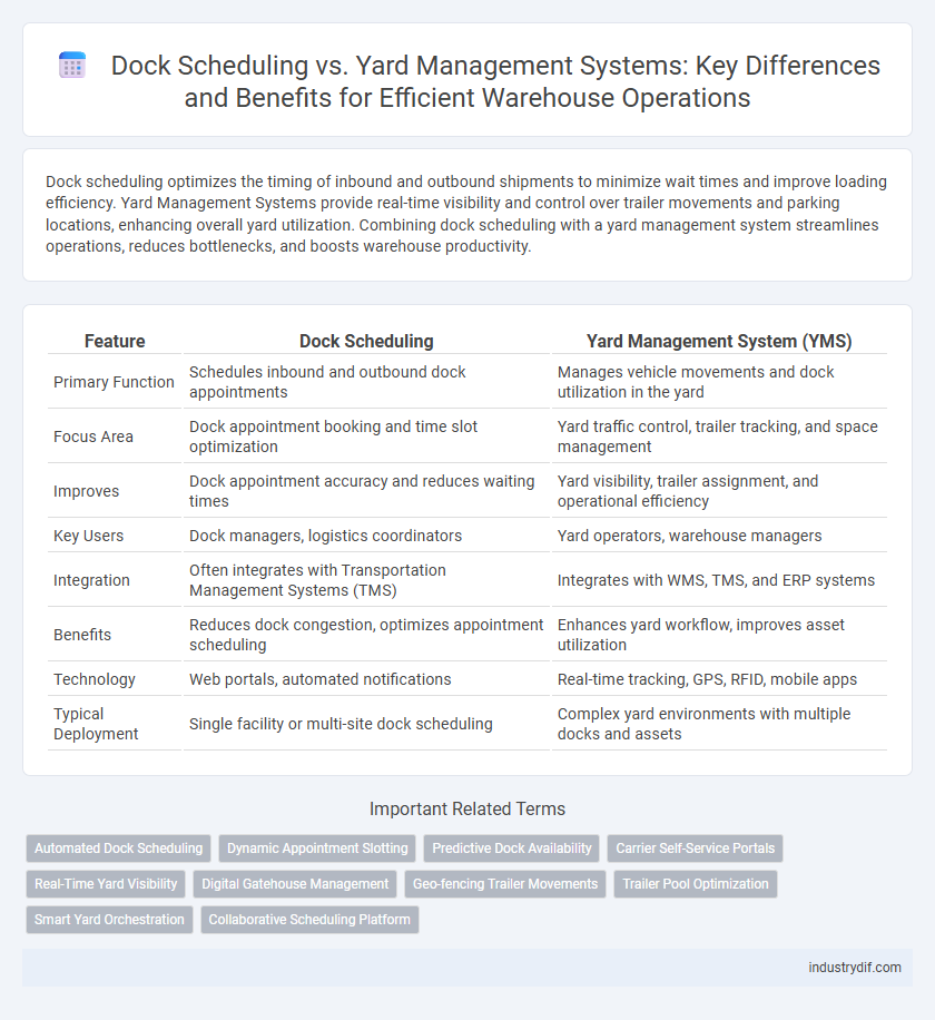 Dock Scheduling vs. Yard Management Systems: Key Differences and Benefits for Efficient Warehouse Operations