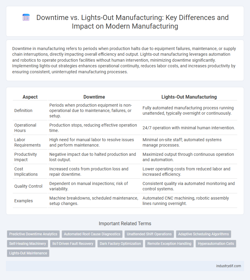 Downtime vs. Lights-Out Manufacturing: Key Differences and Impact on Modern Manufacturing
