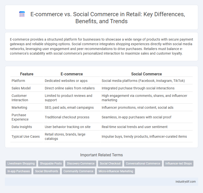 E-commerce vs. Social Commerce in Retail: Key Differences, Benefits, and Trends