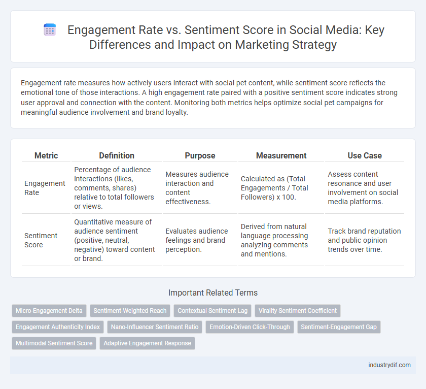 Engagement Rate vs. Sentiment Score in Social Media: Key Differences and Impact on Marketing Strategy