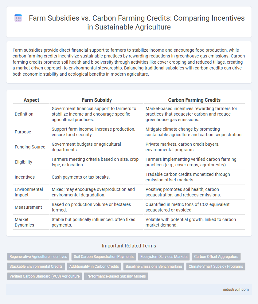 Farm Subsidies vs. Carbon Farming Credits: Comparing Incentives in Sustainable Agriculture