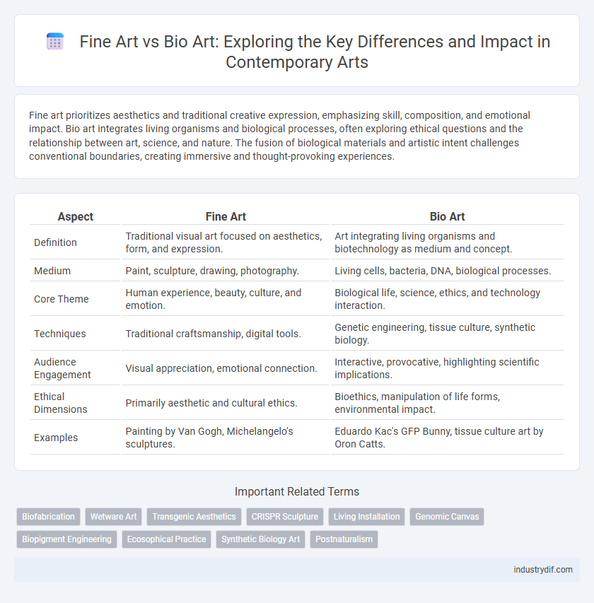 Fine Art vs Bio Art: Exploring the Key Differences and Impact in Contemporary Arts