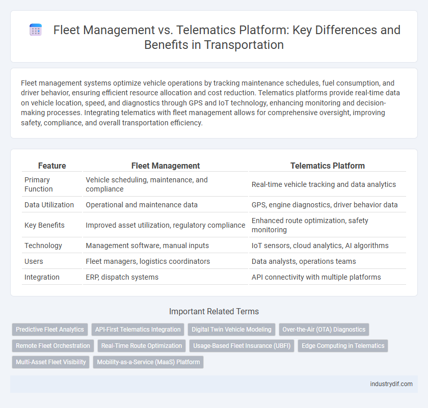 Fleet Management vs. Telematics Platform: Key Differences and Benefits in Transportation