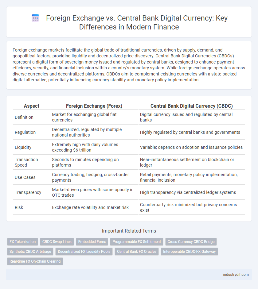 Foreign Exchange vs. Central Bank Digital Currency: Key Differences in Modern Finance
