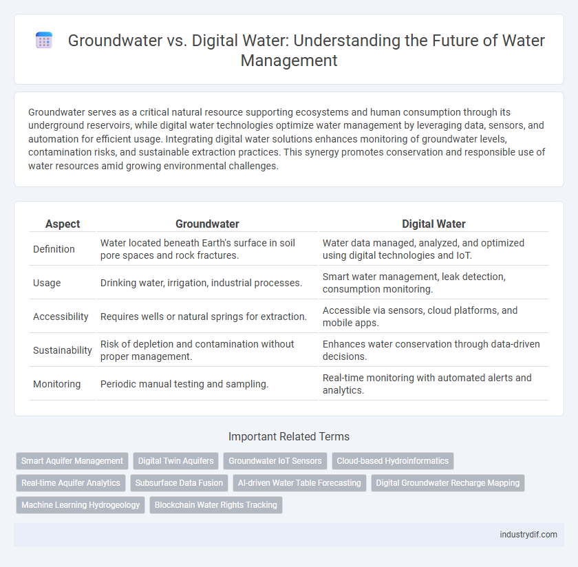 Groundwater vs. Digital Water: Understanding the Future of Water Management