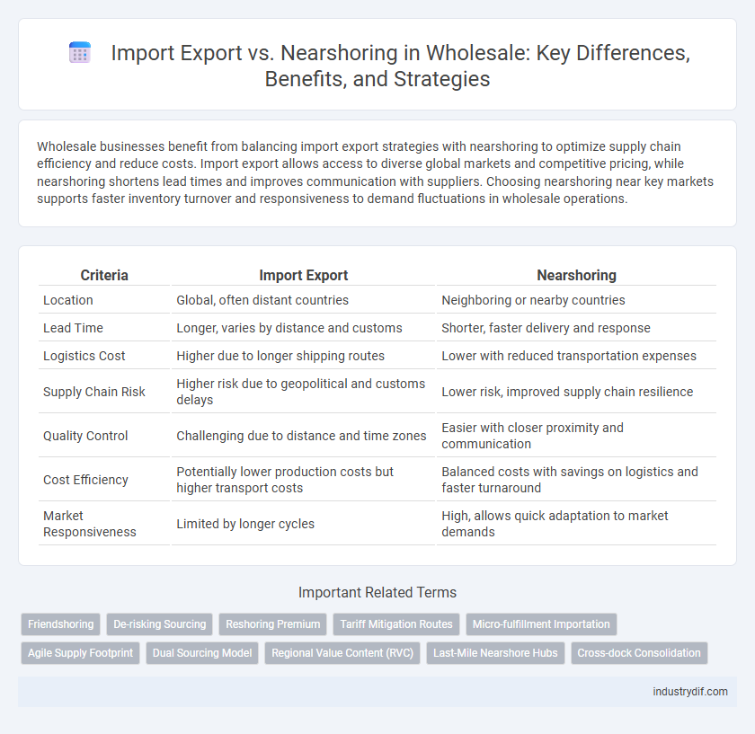 Import Export vs. Nearshoring in Wholesale: Key Differences, Benefits, and Strategies