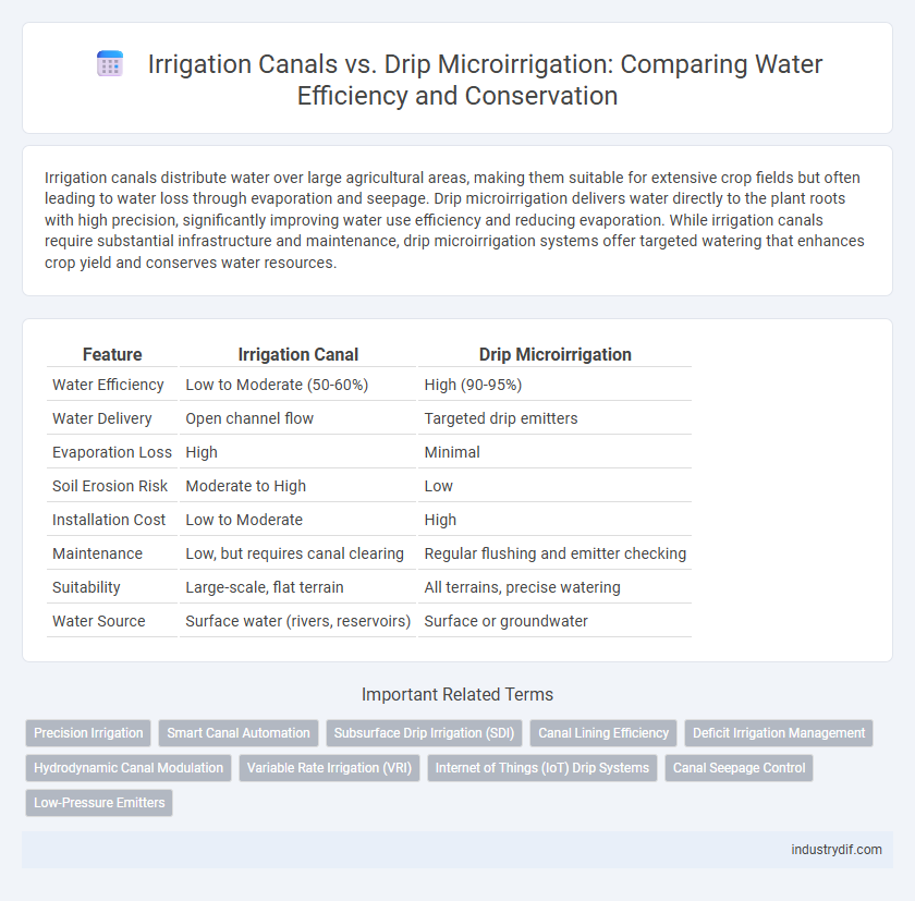 Irrigation Canals vs. Drip Microirrigation: Comparing Water Efficiency and Conservation