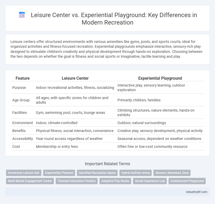 Leisure Center vs. Experiential Playground: Key Differences in Modern Recreation