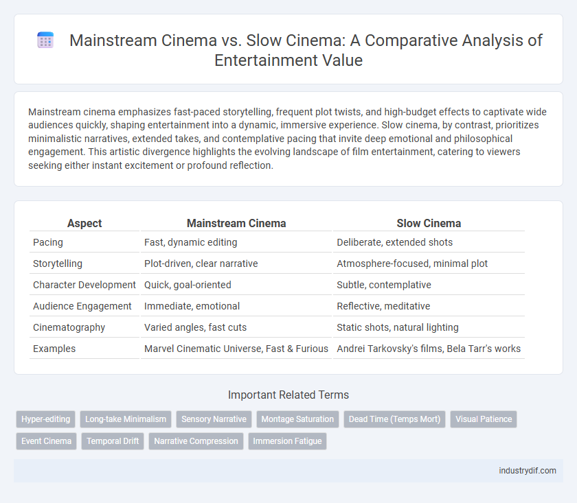 Mainstream Cinema vs. Slow Cinema: A Comparative Analysis of Entertainment Value