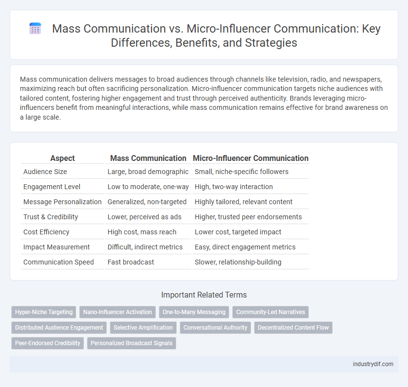 Mass Communication vs. Micro-Influencer Communication: Key Differences, Benefits, and Strategies