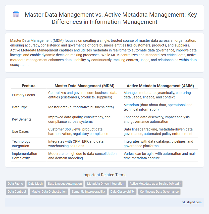 Master Data Management vs. Active Metadata Management: Key Differences in Information Management
