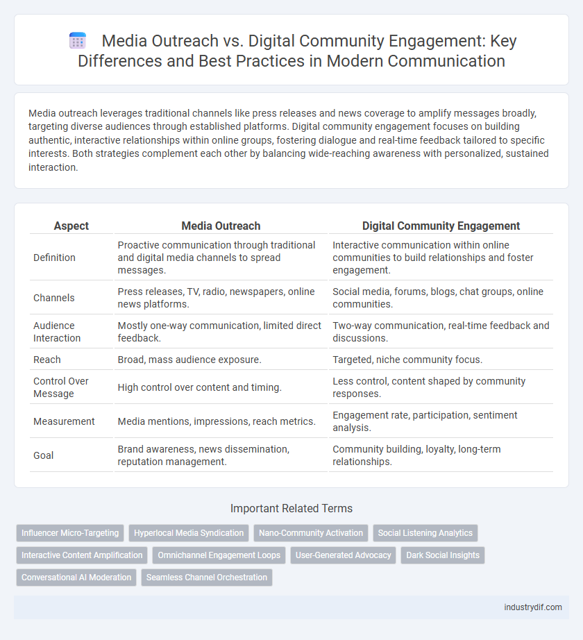 Media Outreach vs. Digital Community Engagement: Key Differences and Best Practices in Modern Communication
