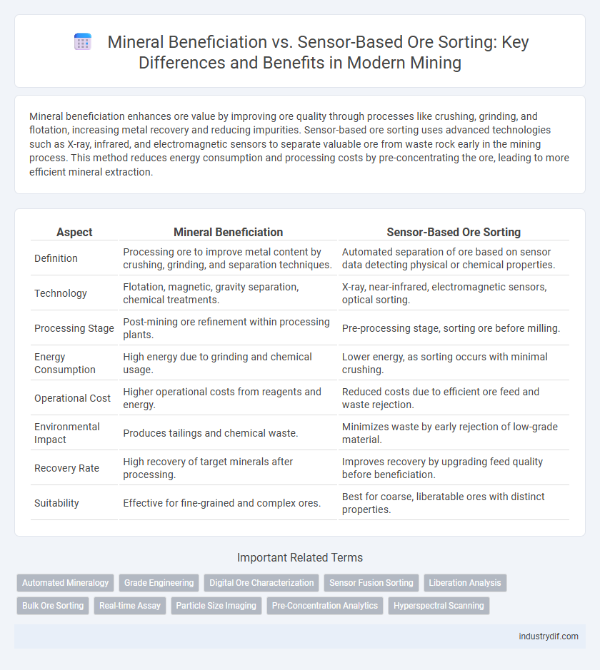 Mineral Beneficiation vs. Sensor-Based Ore Sorting: Key Differences and Benefits in Modern Mining