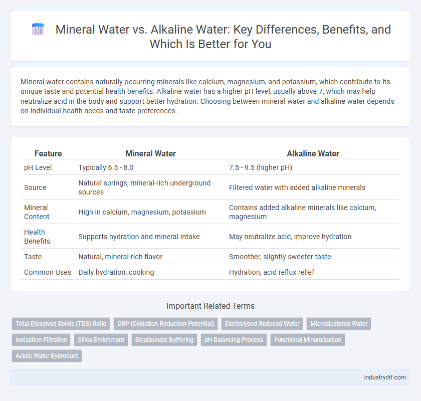 Mineral Water vs. Alkaline Water: Key Differences, Benefits, and Which Is Better for You