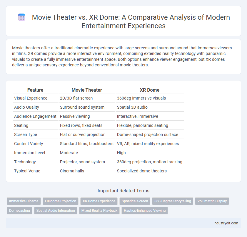 Movie Theater vs. XR Dome: A Comparative Analysis of Modern Entertainment Experiences
