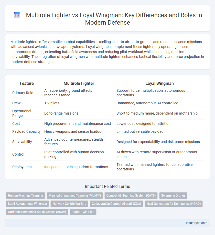 Multirole Fighter vs Loyal Wingman: Key Differences and Roles in Modern Defense