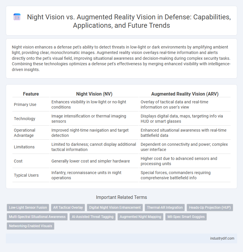 Night Vision vs. Augmented Reality Vision in Defense: Capabilities, Applications, and Future Trends