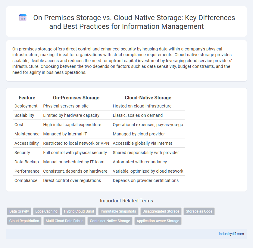 On-Premises Storage vs. Cloud-Native Storage: Key Differences and Best Practices for Information Management