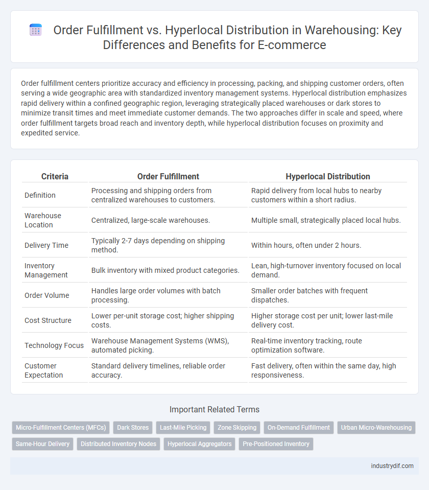 Order Fulfillment vs. Hyperlocal Distribution in Warehousing: Key Differences and Benefits for E-commerce