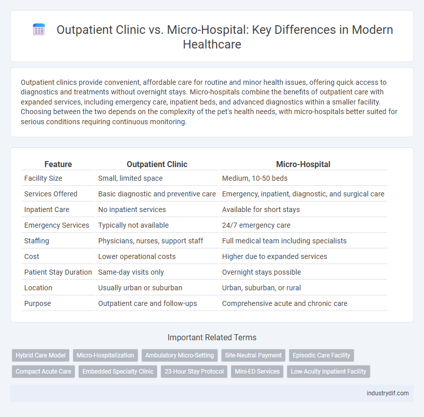 Outpatient Clinic vs. Micro-Hospital: Key Differences in Modern Healthcare