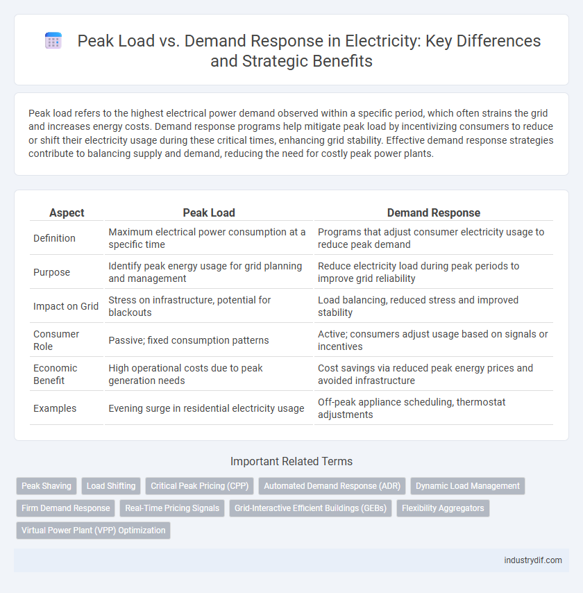 Peak Load vs. Demand Response in Electricity: Key Differences and Strategic Benefits