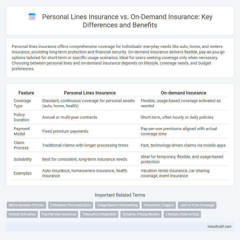 Personal Lines Insurance vs. On-Demand Insurance: Key Differences and Benefits