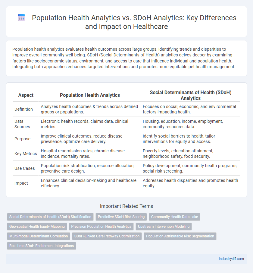 Population Health Analytics vs. SDoH Analytics: Key Differences and Impact on Healthcare