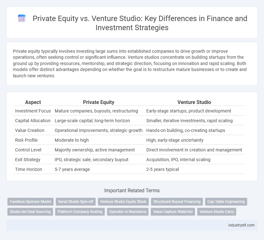 Private Equity vs. Venture Studio: Key Differences in Finance and Investment Strategies