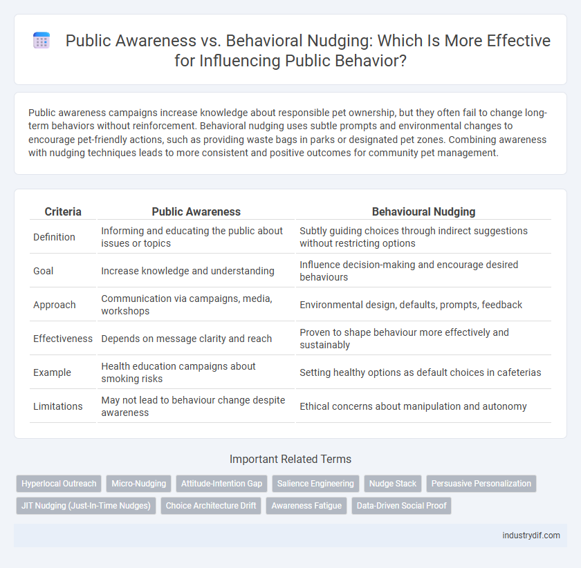 Public Awareness vs. Behavioral Nudging: Which Is More Effective for Influencing Public Behavior?