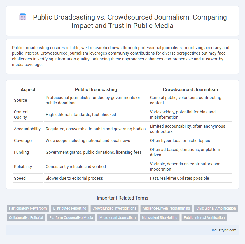 Public Broadcasting vs. Crowdsourced Journalism: Comparing Impact and Trust in Public Media