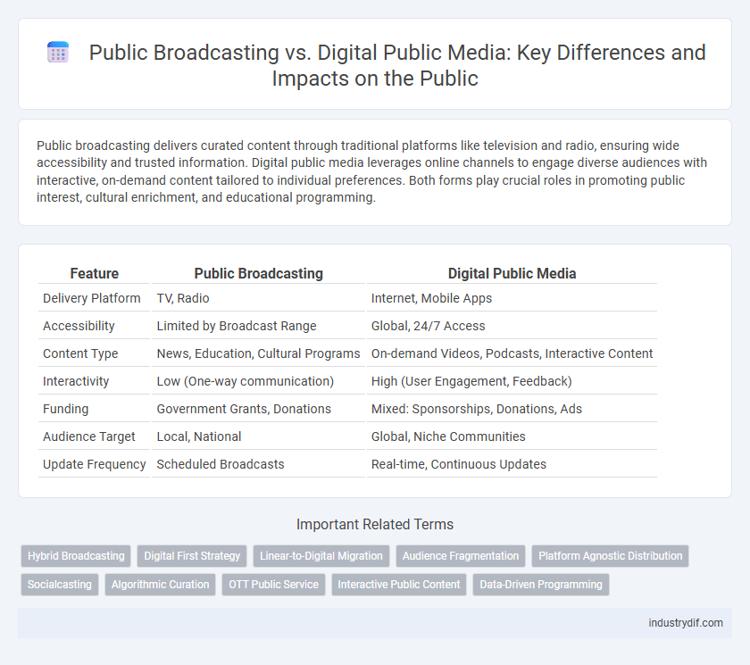 Public Broadcasting vs. Digital Public Media: Key Differences and Impacts on the Public