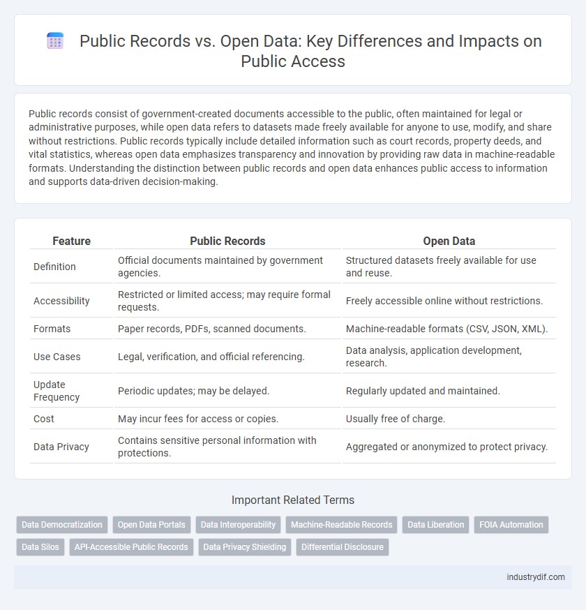 Public Records vs. Open Data: Key Differences and Impacts on Public Access
