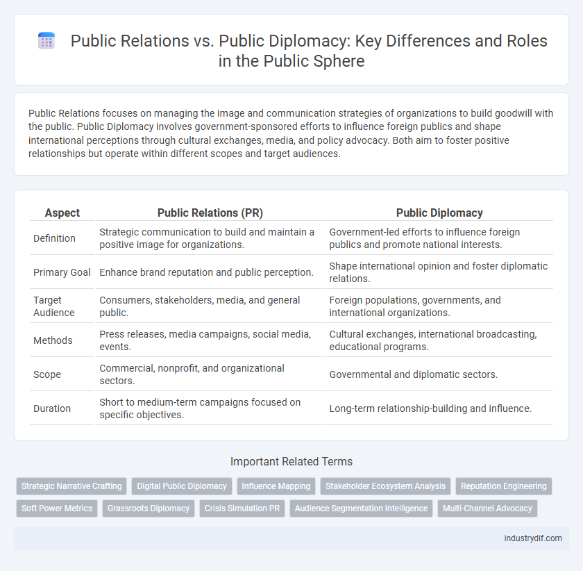 Public Relations vs. Public Diplomacy: Key Differences and Roles in the Public Sphere