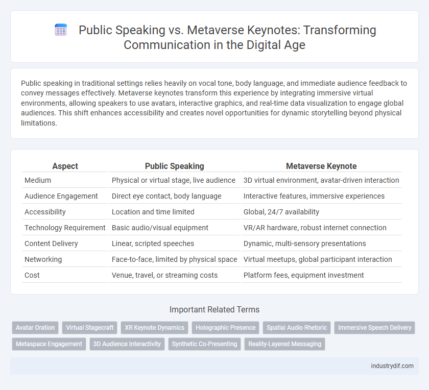 Public Speaking vs. Metaverse Keynotes: Transforming Communication in the Digital Age