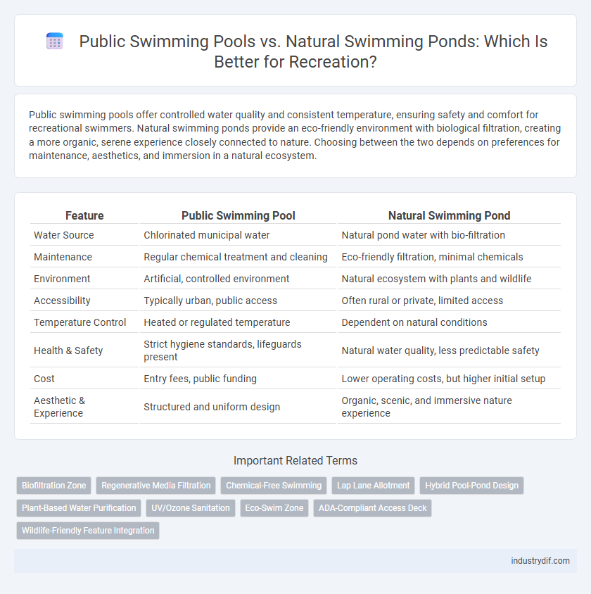 Public Swimming Pools vs. Natural Swimming Ponds: Which Is Better for Recreation?