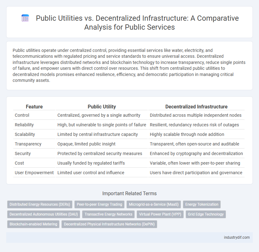 Public Utilities vs. Decentralized Infrastructure: A Comparative Analysis for Public Services