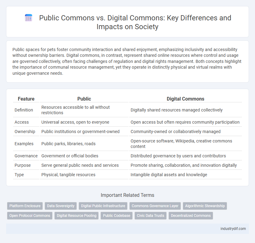 Public Commons vs. Digital Commons: Key Differences and Impacts on Society