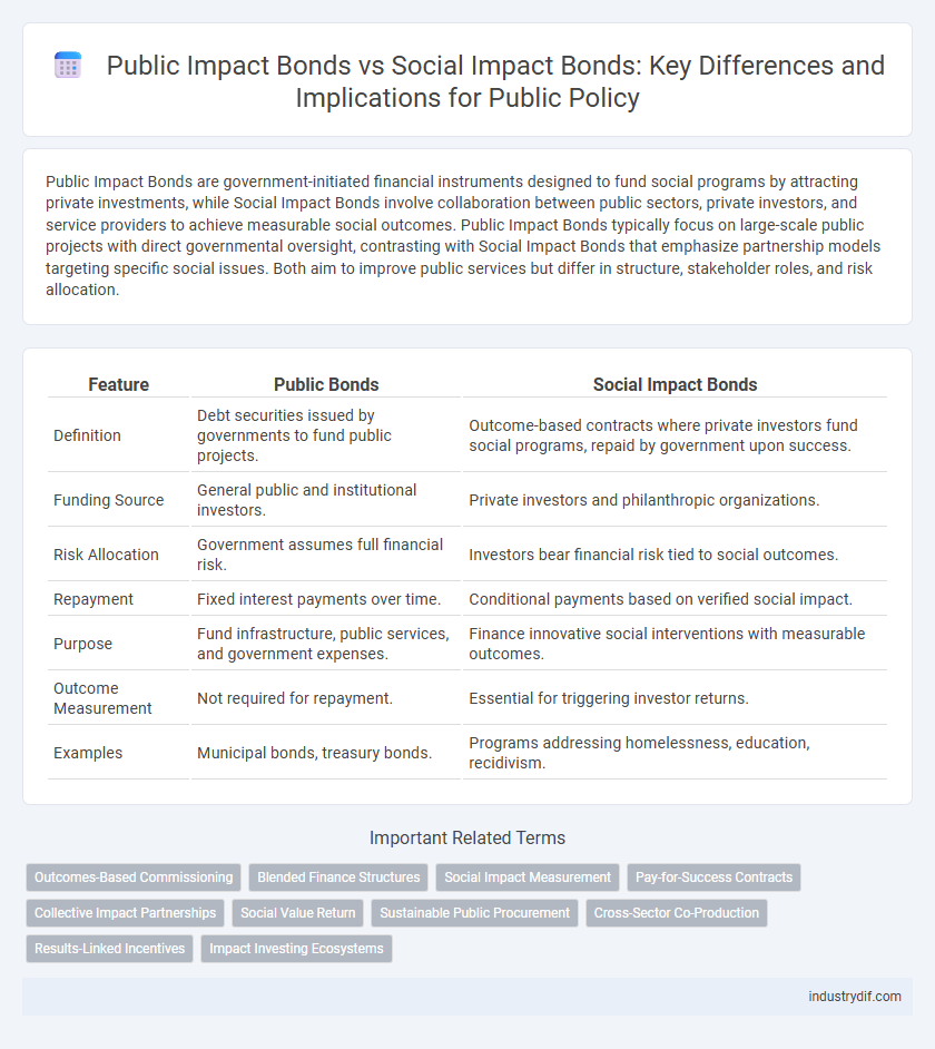 Public Impact Bonds vs Social Impact Bonds: Key Differences and Implications for Public Policy