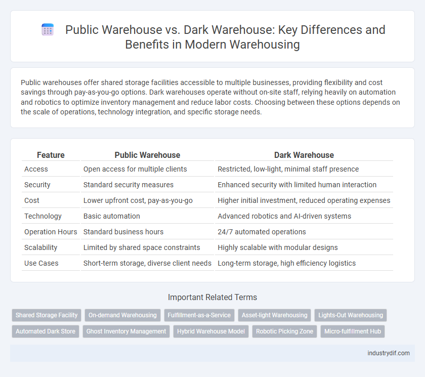 Public Warehouse vs. Dark Warehouse: Key Differences and Benefits in Modern Warehousing