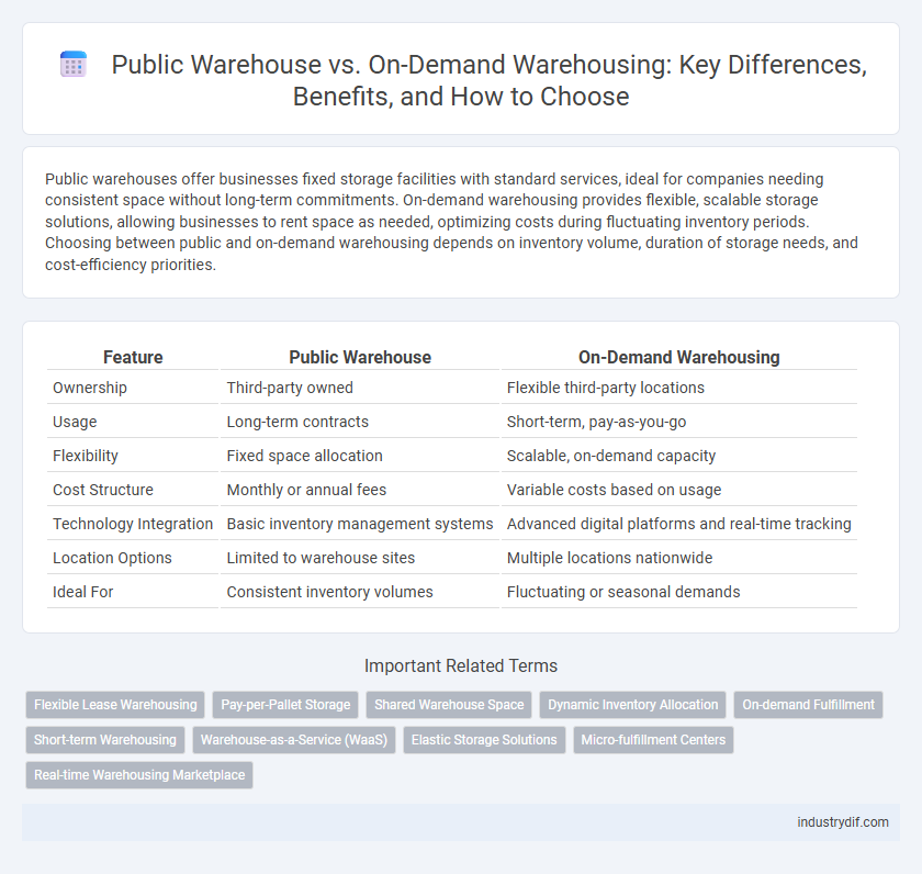 Public Warehouse vs. On-Demand Warehousing: Key Differences, Benefits, and How to Choose