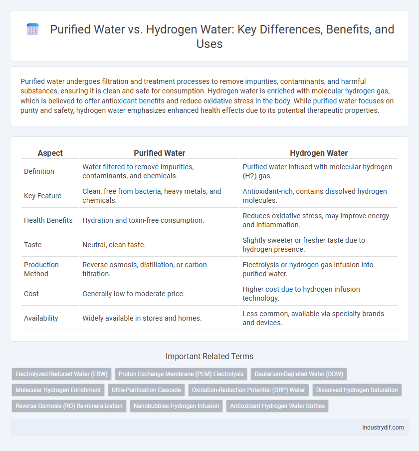Purified Water vs. Hydrogen Water: Key Differences, Benefits, and Uses