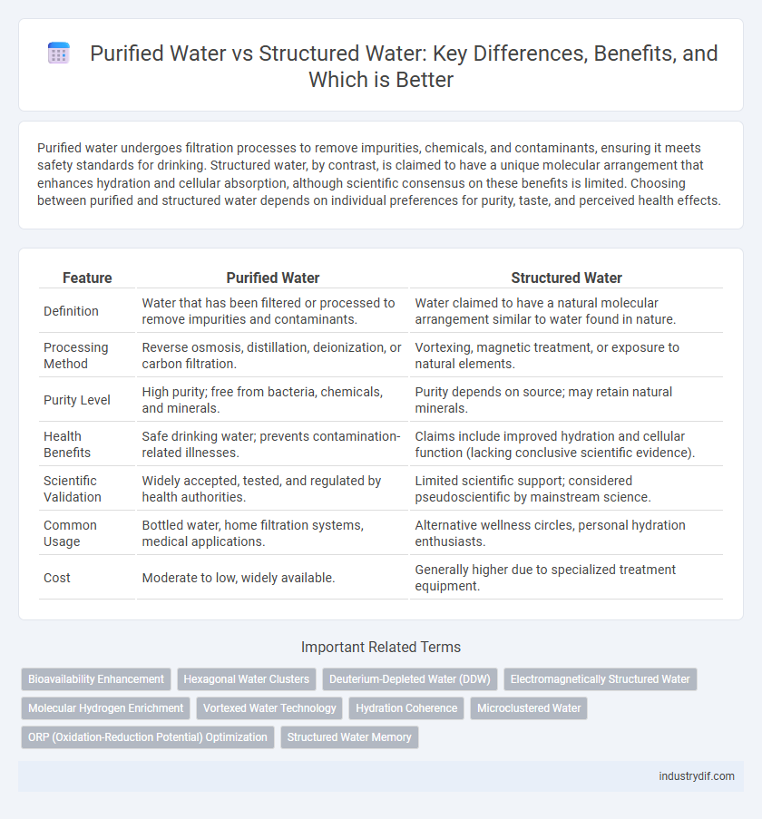 Purified Water vs Structured Water: Key Differences, Benefits, and Which is Better