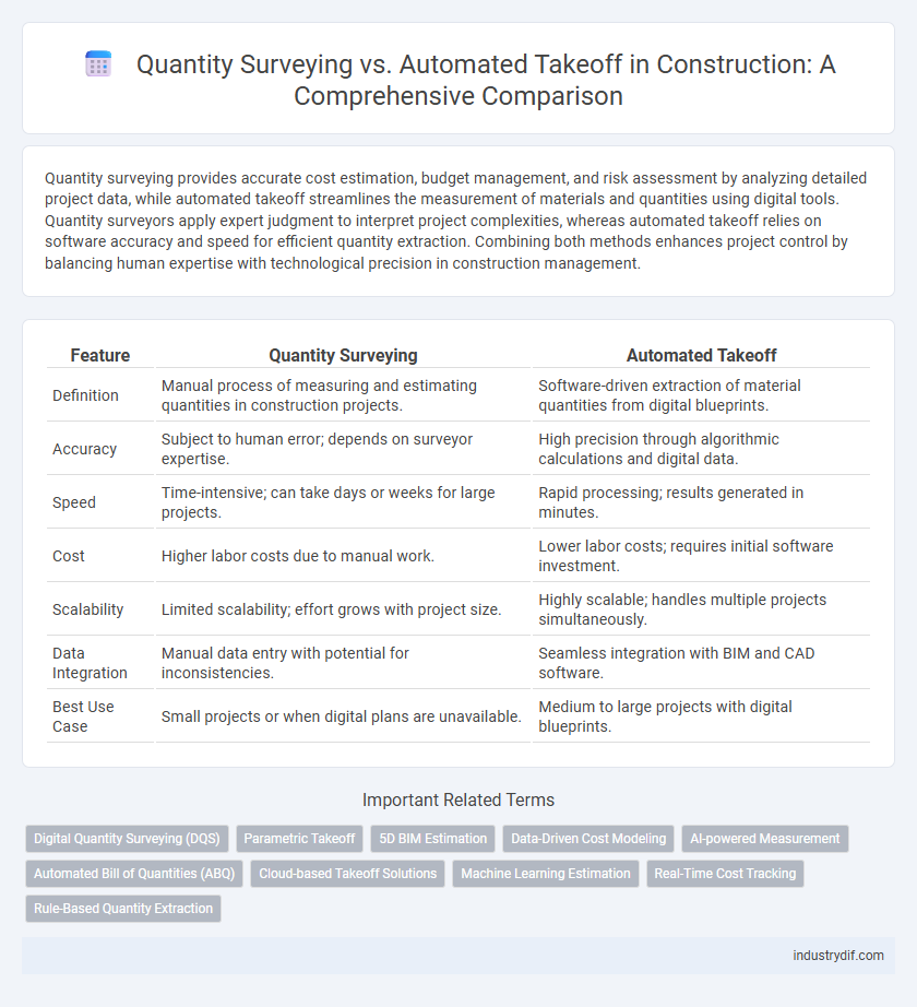 Quantity Surveying vs. Automated Takeoff in Construction: A Comprehensive Comparison