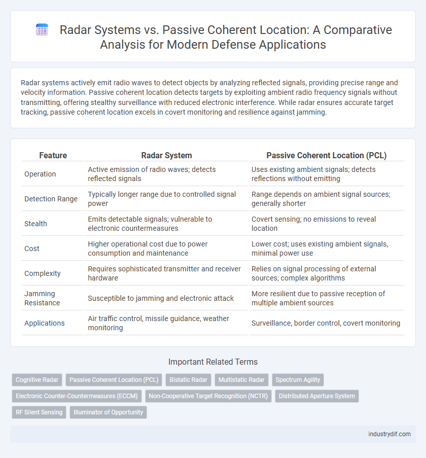 Radar Systems vs. Passive Coherent Location: A Comparative Analysis for Modern Defense Applications