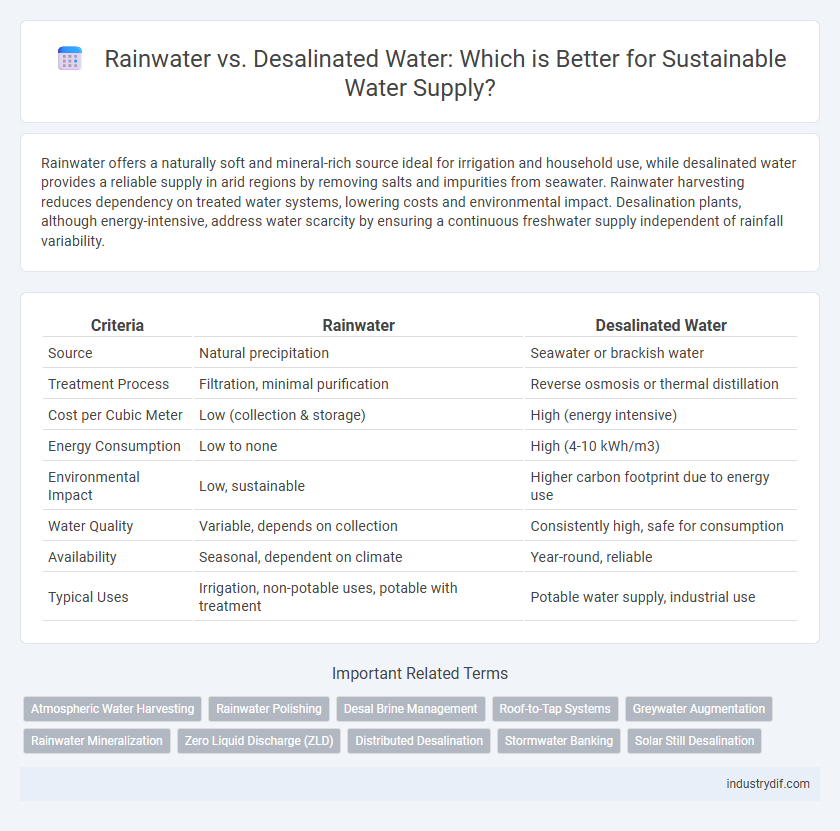 Rainwater vs. Desalinated Water: Which is Better for Sustainable Water Supply?