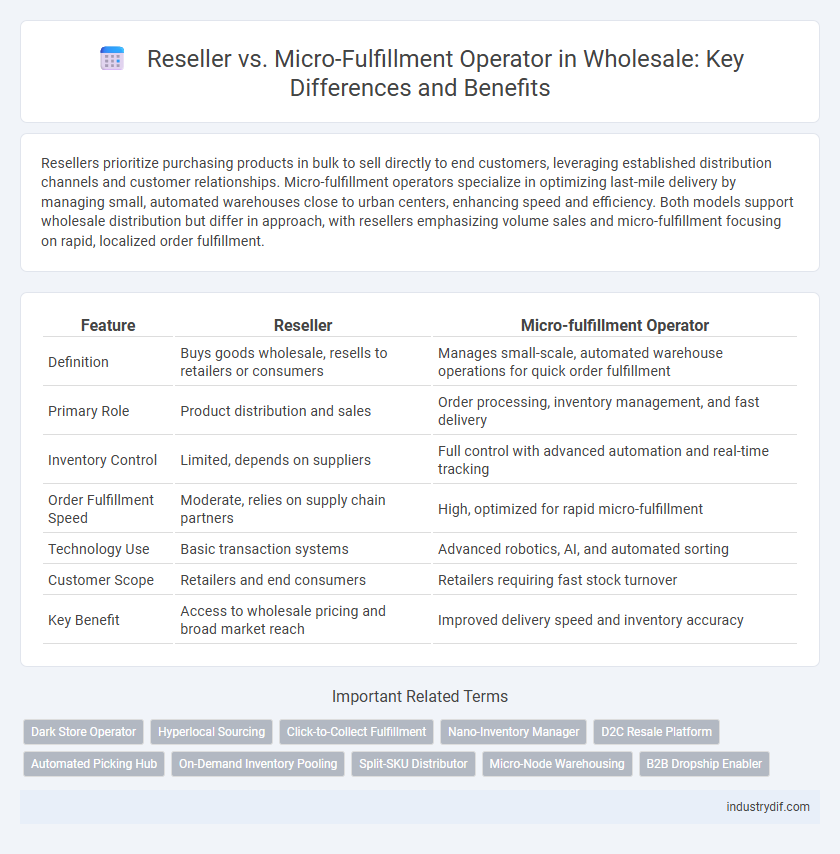 Reseller vs. Micro-Fulfillment Operator in Wholesale: Key Differences and Benefits